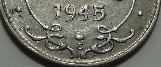 Narrow Date, Repunched 45