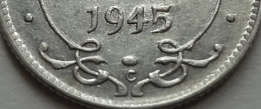 Narrow Date, Repunched 45