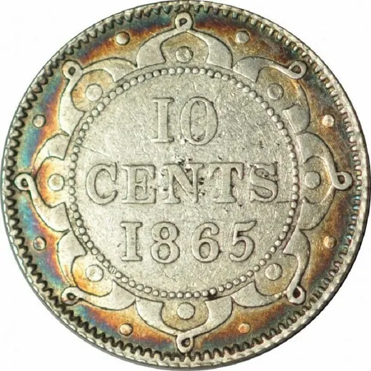 1865 10 Cents, coin 1, reverse
