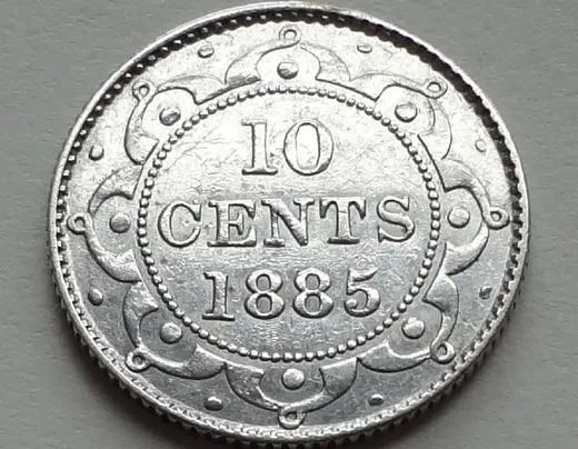 1885 10 Cents, coin 1, reverse