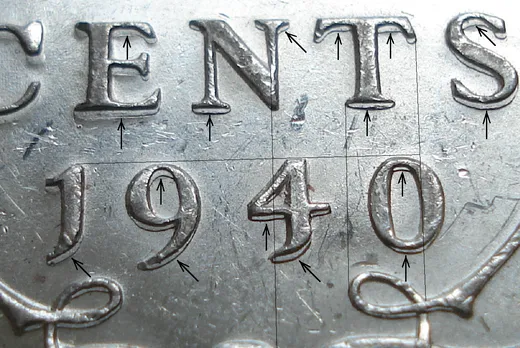 Wide Date, Re-engraved Reverse