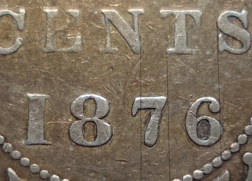Plain 6, Re-engraved Letters