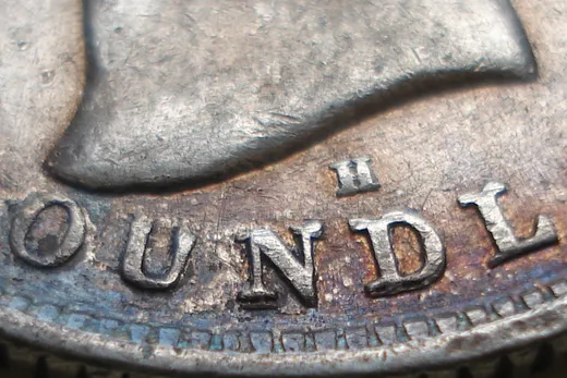 Plain 6, Re-engraved Obv.