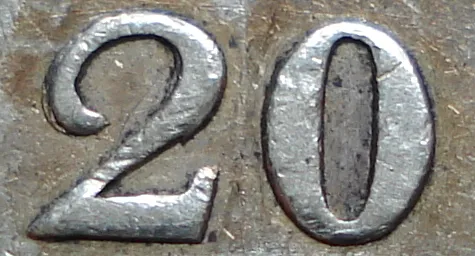Narrow Date, Re-engraved 2 & C
